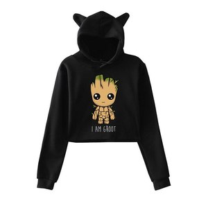 Sudaderas con capucha cortas para mujer al por mayor, sudaderas con capucha informales para mujer con cordones ajustables - Product Image 1