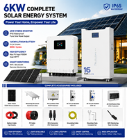 Système de stockage d'énergie solaire hybride 6KW avec batterie au lithium 16KWh 51.2V 314Ah, onduleur IP65, système solaire complet