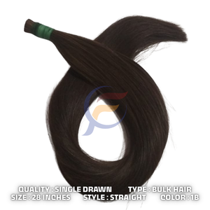 Extensions de cheveux raides naturels de luxe indonésiens Cuticule vierge crue Cheveux alignés 100% Cheveux humains résistants aux chutes Vente en gros en vrac - Product Image 6