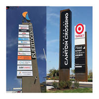Panneau d'orientation extérieur autoportant pour garage automobile, logo lumineux, enseigne publicitaire pour station de lavage de voitures