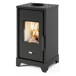 Estufa de Leña LELA Negra de 6kW, 5 Estrellas, Modelo 9016052900 - Product Image 1
