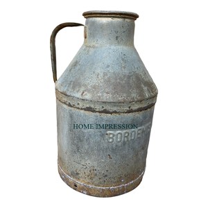 Bidon de lait en métal vintage galvanisé fait à la main fournitures de canne de stockage de lait fantaisie meilleur pour une utilisation en cuisine à un prix abordable - Product Image 3