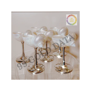 Verre à vin de coquillage fait main de luxe du Vietnam avec un design unique inspiré de l'océan idéal pour les célébrations et les cadeaux élégants - Product Image 4