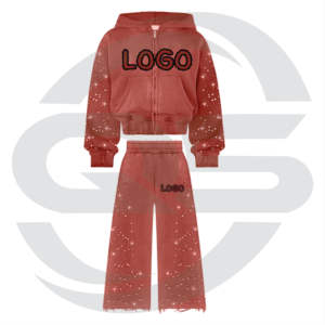 2025 Wholesale Arrival Puff Printed <b>Tracksuits</b> Custom Design Sets New Autumn High Streetwear Customized Color Unisex Track Suits - Product Image 5