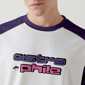 Poids lourd sur la taille T-shirt coton recadrée t-shirts Logo personnalisé Boxy Fit blanc Streetwear hommes T-shirt - Product Image 4