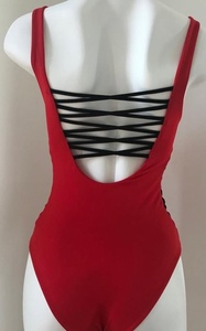 Customizable Bikini Set with Micro Bra Plaid Fruit Animal & Solid Patterns Rhinestone <b>Lace</b> Decorations Front Waist Logo Position - Product Image 3