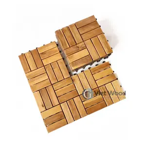 木地板实木铺面砖6条板户外易于安装越南木材