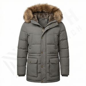 Parkas Térmicas de Forro Polar de Algodón con Capucha para Hombre, Abrigo Grueso y Cálido de Estilo Urbano, Chaqueta Cortavientos de Moda de Invierno - Product Image 1