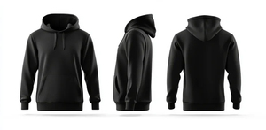 เสื้อสเวตเตอร์มีฮู้ดสำหรับผู้ชาย, เสื้อลำลองแบบสวมหัวใช้ได้ทั้งชายและหญิงผ้าฟลีซผ้าฝ้าย100% โอเวอร์ไซส์พิมพ์ลายแบบกำหนดเองสำหรับฤดูหนาวสีดำ - Product Image 5