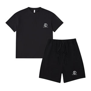 Wholesale Summer Men's Clothing Joggers Suits Sports Overalls Casual Loose Fit Tracksuit Custom <b>Shorts</b> Set - Product Image 2