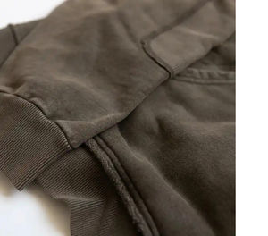 100% coton personnalisé sweat à capuche surdimensionné pour hommes haute qualité pull lavage à l'acide français éponge automne unisexe pull à capuche - Product Image 2