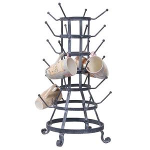 Support à tasses en métal avec poignée en bois, design classique et élégant de haute qualité pour ustensiles de cuisine, vente en gros, fabriqué en Inde - Product Image 4