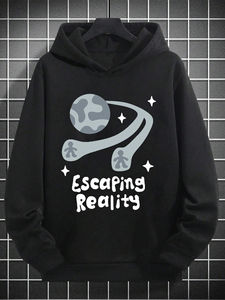 Sudadera con Capucha Bordada de Moda para Hombre, Personalizada, Impresa, Transpirable, de Secado Rápido, Material de Felpa de Algodón/Poliéster para Invierno - Product Image 3