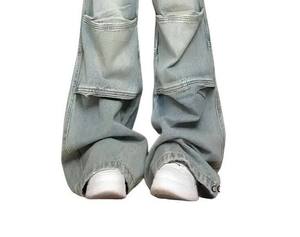 Jeans de Mezclilla para Mujer, Cintura Media, Estilo Vintage, Casual, Oscuros, Transpirables, Lavado Claro, Corte Holgado, Estilo Urbano Y2K, Alta Calidad - Product Image 3