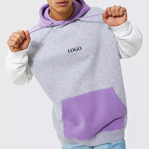 Sweats à capuche tendance pour hommes, personnalisables avec logo, écologiques, à blocs de couleur, de haute qualité, vente en gros, prix abordable, collection 2026 - Product Image 1