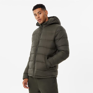 <b>Men's</b> Custom Double-Breasted Down <b>Puffer</b> <b>Jacket</b> Winter Warm Fleece Knitted with Stand Collar High Street Style - Product Image 5