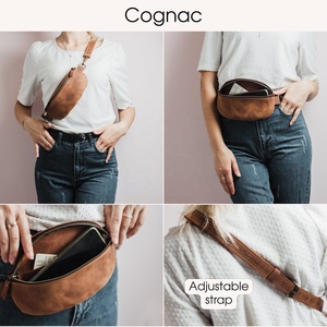 Leather Bag <b>Small</b> Messenger for Men Vintage Customized Solid Vintage All Seasons LWB-0018 - Product Image 3