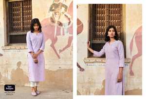 Tenue indienne élégante meilleur tissu vêtements ethniques Kurti en coton pur lin avec fabricant de travaux imprimés numériques d'Inde - Product Image 3