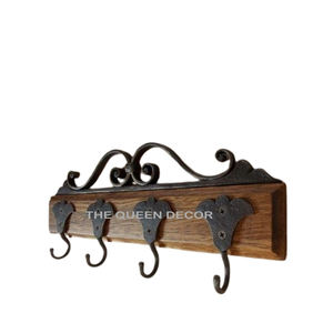 Juego de 3 Perchas Rústicas Minimalistas con Diseño Floral, Perchas para Abrigos con Acabado Dorado, Ganchos de Pared de Aluminio - Product Image 5