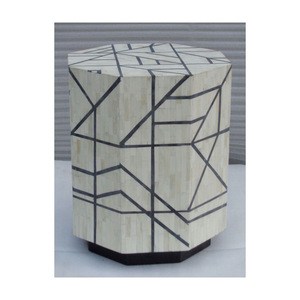 Taburete lateral de consola con incrustaciones de hueso hecho a mano, diseño elegante de alta calidad para oficina en casa, Color de tamaño personalizado para sala de estar y comedor - Product Image 1