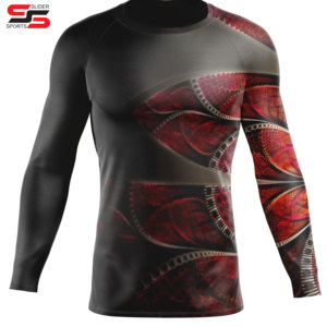 Wholesale Sublimation High Quality <b>Men's</b> Quick Dry Turtleneck Long Sleeve <b>Compression</b> <b>Shirts</b> Workout Muscle Gym <b>Shirts</b> Top - Product Image 5