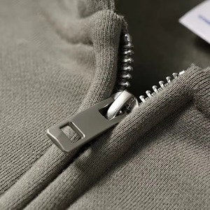 Custom Men Full Zip Hoodies Heavyweight Top Quality 100% Cotton Fleece Hoodie Demand Custom Embroidered Hoodie Zip up - Product Image 5