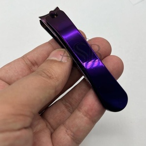 Professional Nail Tools Kit Sustainable Steel Purple Plasma Nail Pusher Clipper Private Logo Manicure <b>Pedicure</b> <b>Sets</b> Beauty - Product Image 5