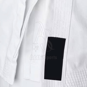 Conjunto ligero de Karate Gi para niños, tela de algodón cómoda con pantalones de cintura elástica, logotipo frontal personalizado para niños - Product Image 4