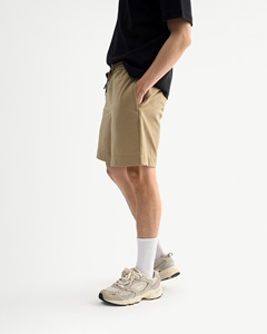 Pantalones cortos informales de cintura media con cierre de cordón para hombre, pretina elástica no tejida, transpirables, ecológicos, de secado rápido, sólidos, antiarrugas - Product Image 4