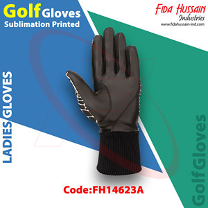 Guantes de golf de cuero suave Premium de alta calidad para mujer Guantes deportivos impresos por sublimación al por mayor para mujer - Product Image 4