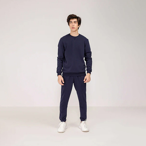 Sweat-shirt personnalisé pour homme en molleton 100 % coton épais pour l'hiver, service OEM, logo personnalisé imprimé, col rond, épaules tombantes, livraison rapide - Product Image 2