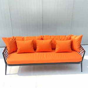 Conjunto de Muebles de Jardín Modernos ColorWave de 4 Piezas, Sofá de Patio Tejido con Cuerda, Sillón, Mesa de Centro, Resistente a la Intemperie para Hotel |   Horti Club - Product Image 2