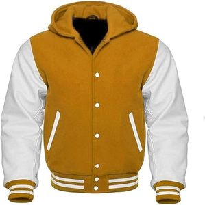 Vente en gros de vestes d'université Letterman à la mode pour hommes blousons bombardiers de baseball vestes Letterman du lycée vêtements d'extérieur chauds en laine - Product Image 6