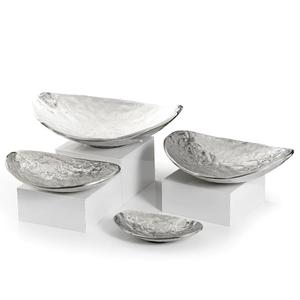 Bol de service pour snacks en aluminium plaqué or Bols de vaisselle au design de luxe Bol de rangement en métal brut - Product Image 4