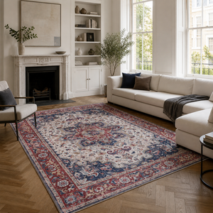 Netline Home Graceful Patina Soft Purple Vintage Washable <b>Rug</b> - Product Image 2