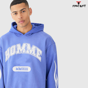 เสื้อกันหนาวมีฮู้ดผ้าโพลีเอสเตอร์ผ้าฝ้ายโพลีเอสเตอร์ไซส์ใหญ่ - Product Image 5