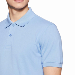 Polo pour homme de couleur bleu ciel, coupe ajustée, manches courtes, pull-over, t-shirt pour homme adulte, vêtements décontractés d'été, polo pour homme - Product Image 6