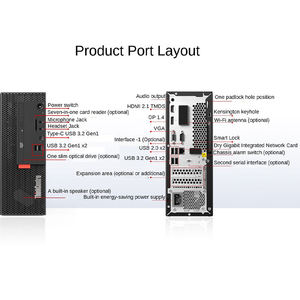 L e n o V o Think Center M755e Inter Core 2GB DDR4 512GB SSD WIFI Win11 7.4L Computadora de escritorio para pequeñas empresas - Product Image 3