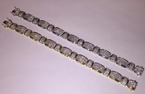 สร้อยข้อมือขนาด12.5มม. สำหรับผู้ชายสร้อยข้อมือเพชรโมอิส925เงินแท้สำหรับผู้ชายสร้อยข้อมือออกแบบได้ตามที่ต้องการ - Product Image 3