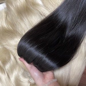 Extensiones de Cabello Vietnamita Liso Sedoso, Paquetes de Cabello Natural Virgen de Doble Trama con Cutícula Alineada, Precio de Fábrica - Product Image 2