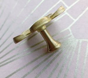 New gold <b>brass</b> daisy knob <b>pull</b> cabinet <b>drawer</b> for home dresser door cabinet furniture decorative kitchen wardrobe handle knobs - Product Image 2