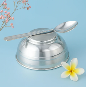 Reusable Stainless Steel Salad <b>Dessert</b> <b>Bowl</b> And Spoon Best Price Dinnerware Used Custom Steel <b>Bowl</b> - Product Image 2