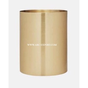 <b>With</b> Customized Finished Modern New Household Solid Metal Dustbin Waste Can Exporters India Handmade Golden Color Shiny Plated - Product Image 4