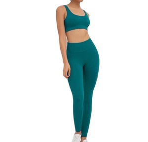 Wholesale Women Gym Long Sleeve Yoga Sets Ladies Sport <b>Leggings</b> <b>and</b> <b>Top</b> Gym Sets MADE BY HAIDIIII SPORTS 2026 - Product Image 1