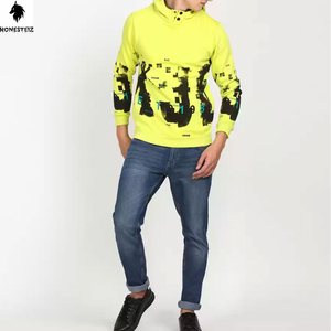 เสื้อฮู้ดสำหรับผู้ชายประดับพลอยเทียมมีซิปมีฮู้ดผ้าฝ้ายพิมพ์ลายสกรีนออกแบบได้ตามต้องการ - Product Image 2