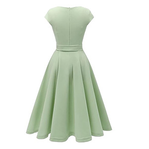 Robe de cocktail pour femmes, élégante robe moulante pour invités de mariage, mini robe crayon A-Line Vintage Party Evening Slim Office Wear - Product Image 2