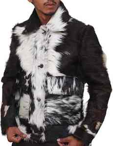 Mode hommes vestes en cuir couleur unie fermeture éclair Faux cuir décontracté PU veste pour hommes vache cheveux veste sur mesure - Product Image 5