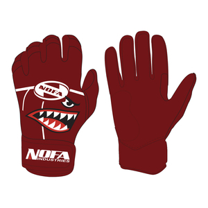 NOFA Industries Gray Batting Gloves Ambidextrous <b>Hook</b> And Loop Closure Training Glove Unisex Adult Durable - Product Image 3
