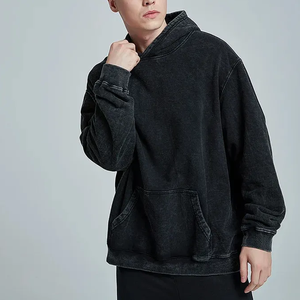 Sweat-shirts d'hiver personnalisés pour hommes, qualité supérieure, lavage à l'acide, sweat-shirt à capuche surdimensionné, sweat-shirt à capuche, 100% coton molleton - Product Image 1