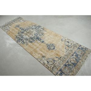 3x10,2 ft Turkish Vintage Rug, Runner Rug, <b>Brown</b> <b>Wool</b> Rug - Product Image 2